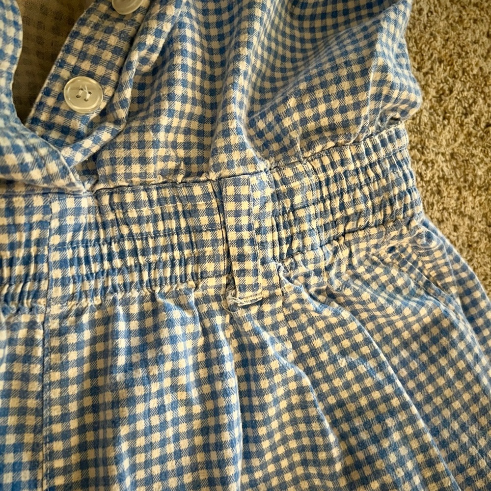 Vintage Basic Editions Blue Gingham Button Up Cot… - image 5